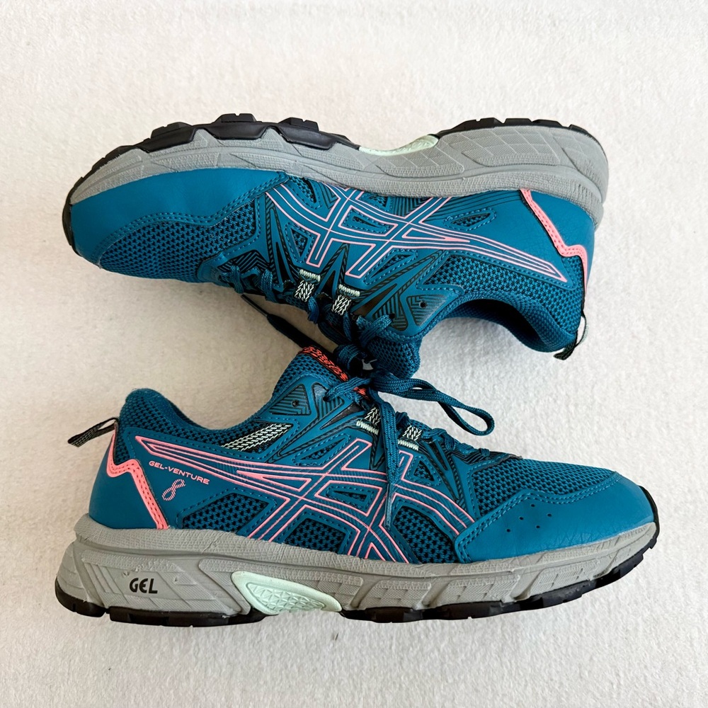 ASICS Women's Gel Venture 8 Teal Running Shoes Sneakers Size 8.5 - Picture 2 of 12